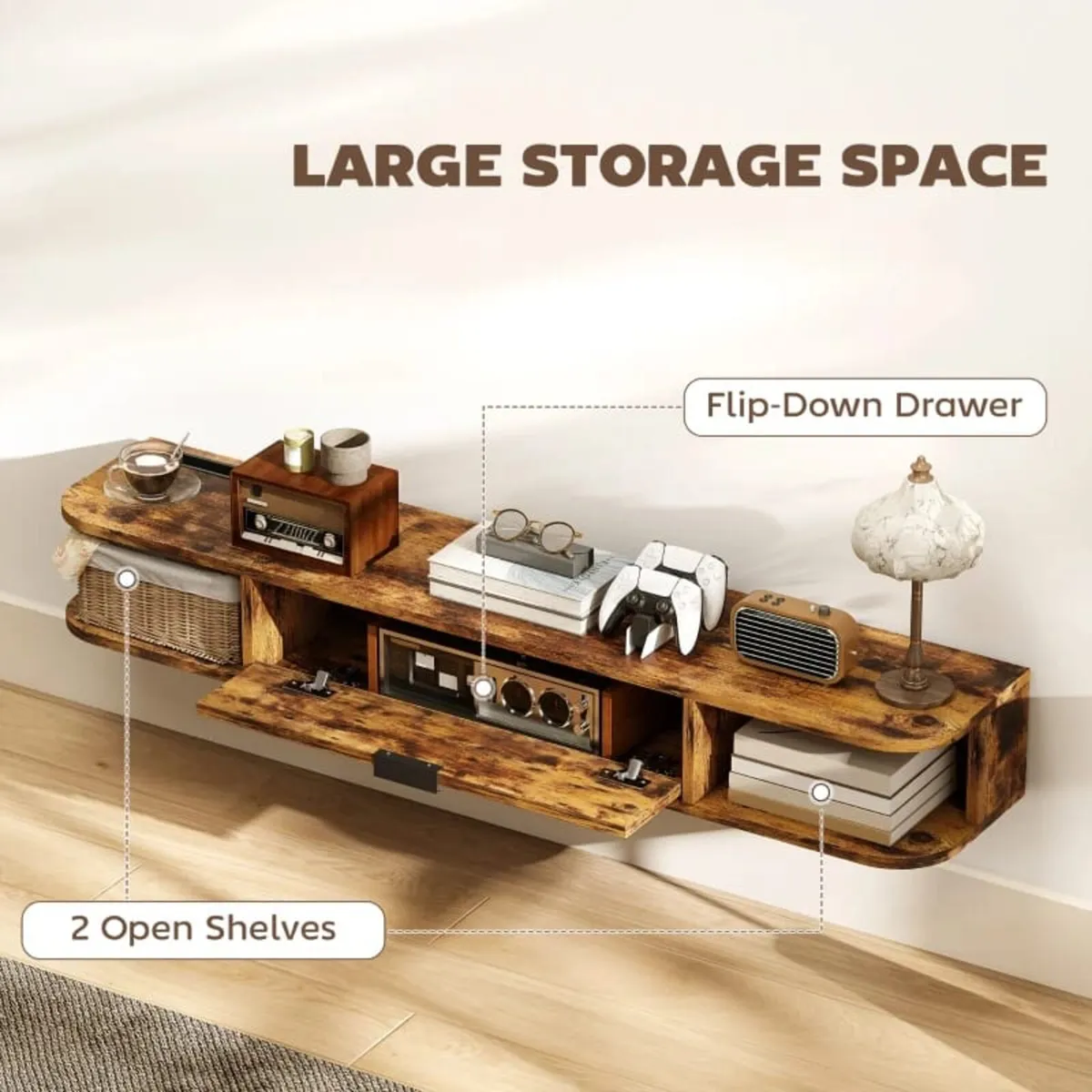 120 cm Floating TV Unit for TVs up to 50 Inch - Ru - Image 3
