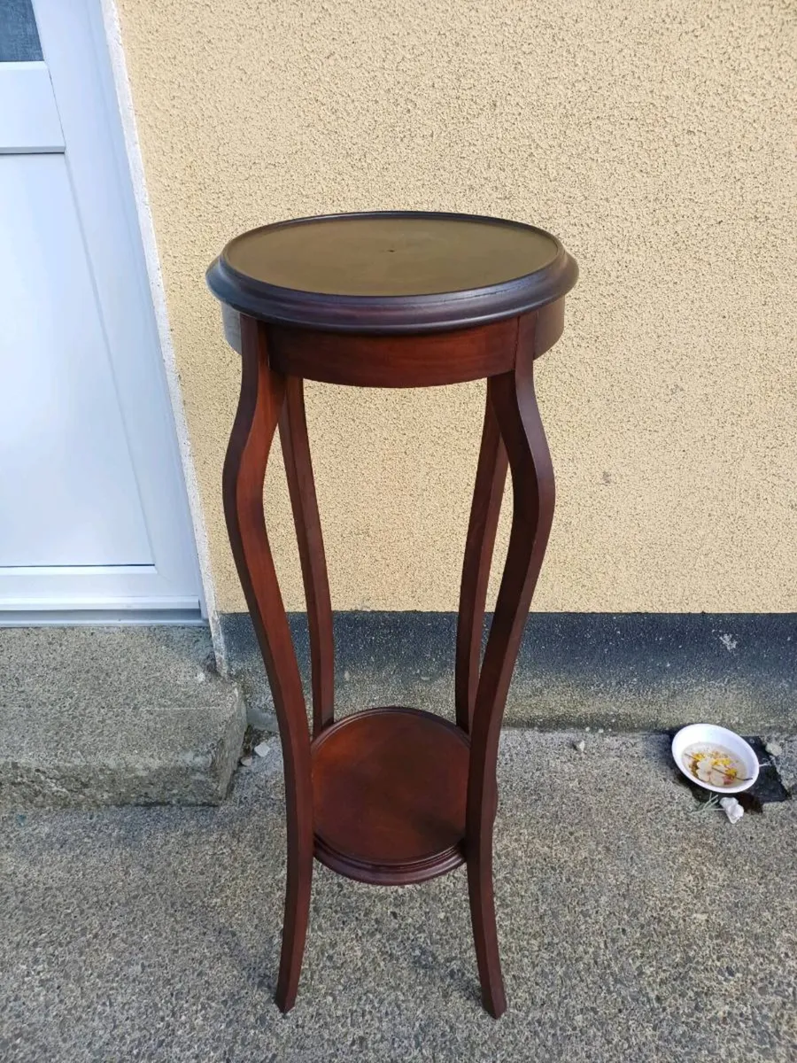 Large Mahogany Plant Stand - Image 1