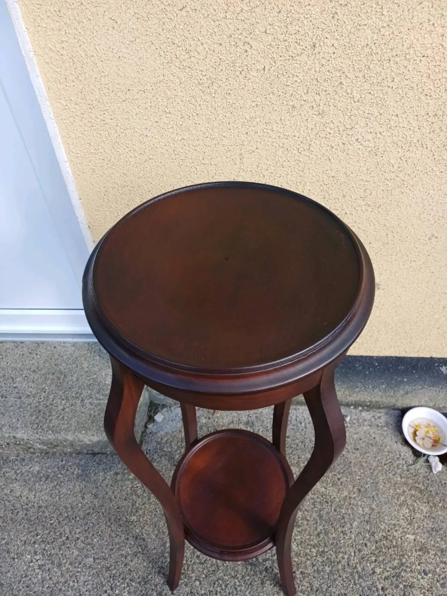 Large Mahogany Plant Stand - Image 2