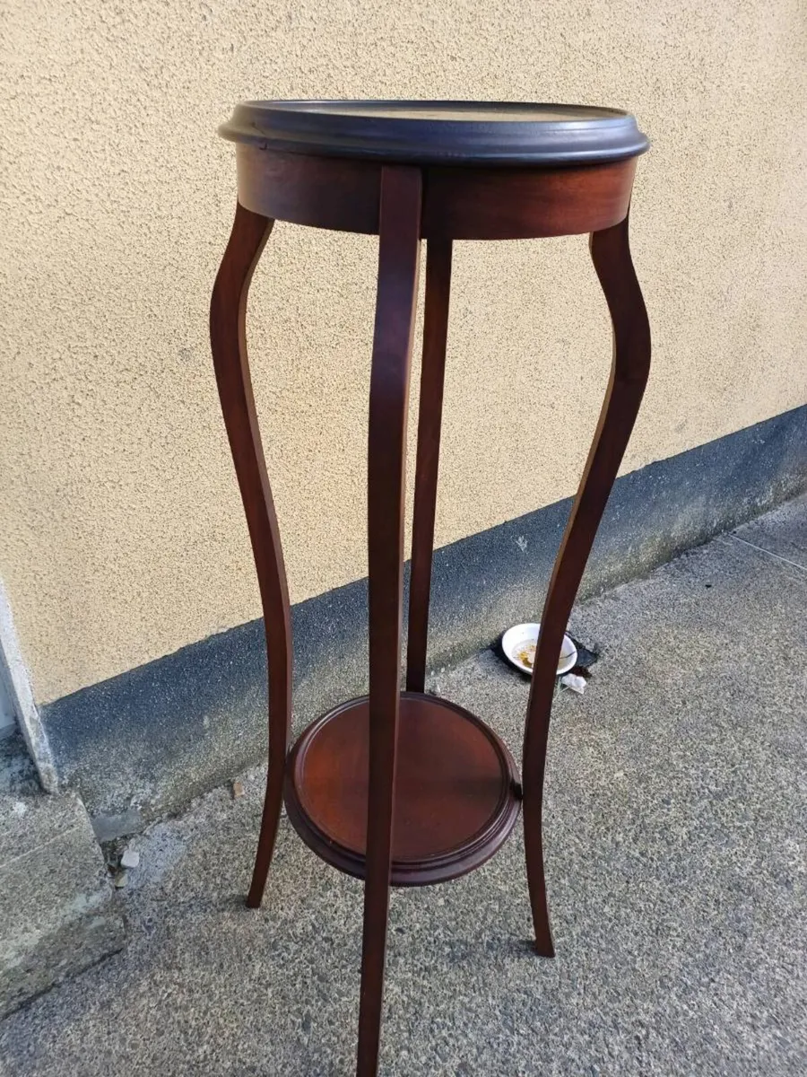 Large Mahogany Plant Stand - Image 3