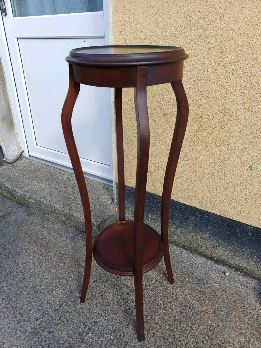 Large Mahogany Plant Stand - Image 4