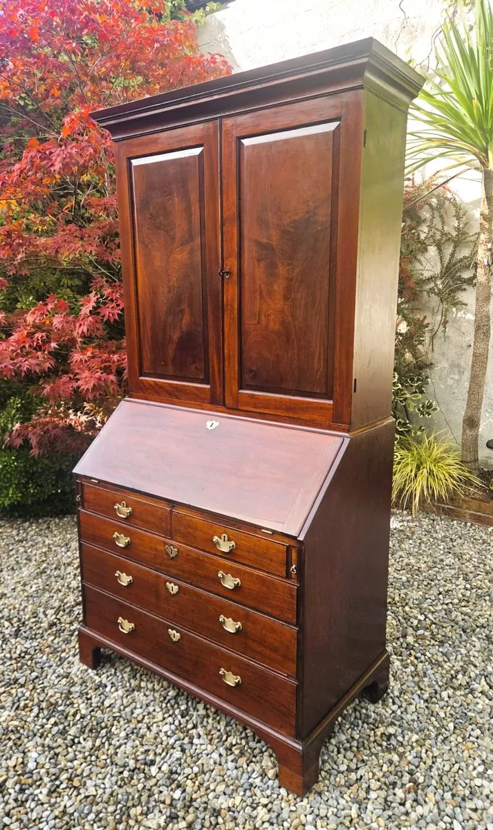 Georgian Mahogany Bureau Bookcase - Circa 1800 - Image 1