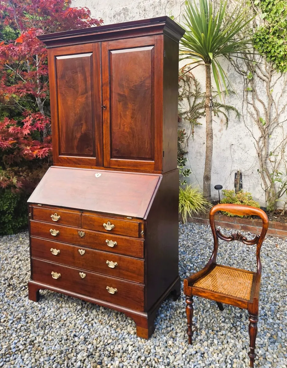 Georgian Mahogany Bureau Bookcase - Circa 1800 - Image 3
