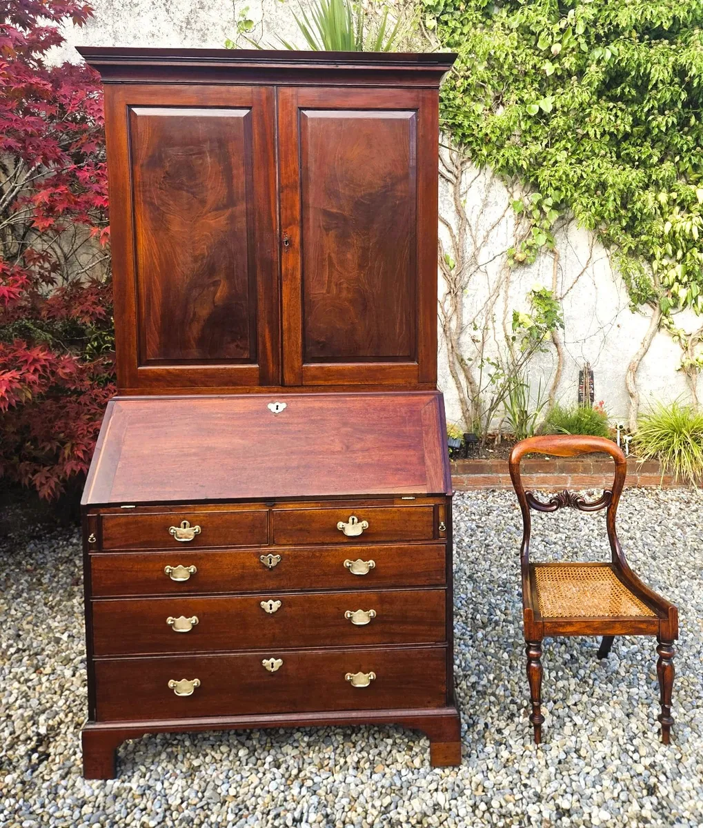 Georgian Mahogany Bureau Bookcase - Circa 1800 - Image 4