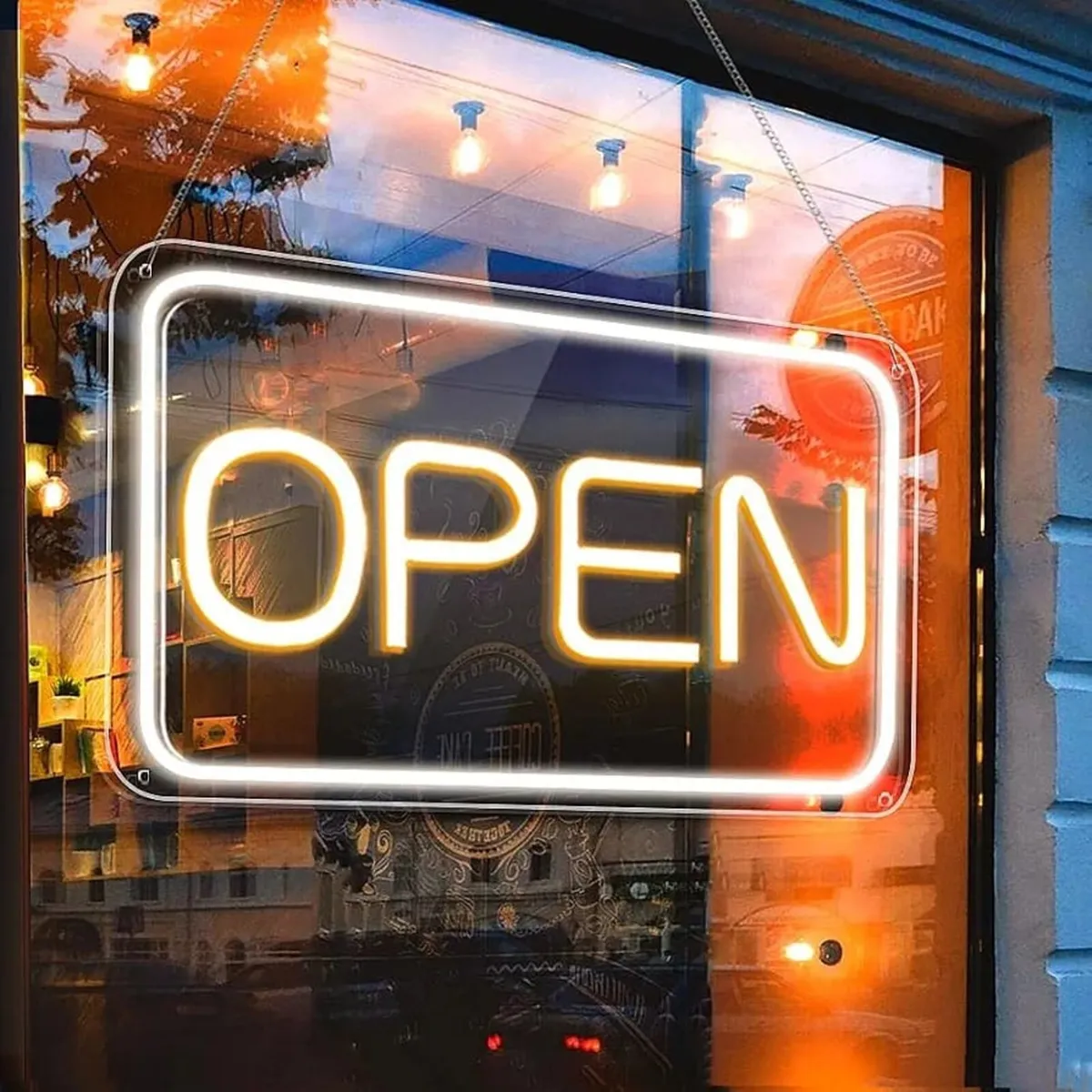 LED Neon Open Sign, 16"x 9" Ultra Bright Open Sign - Image 1