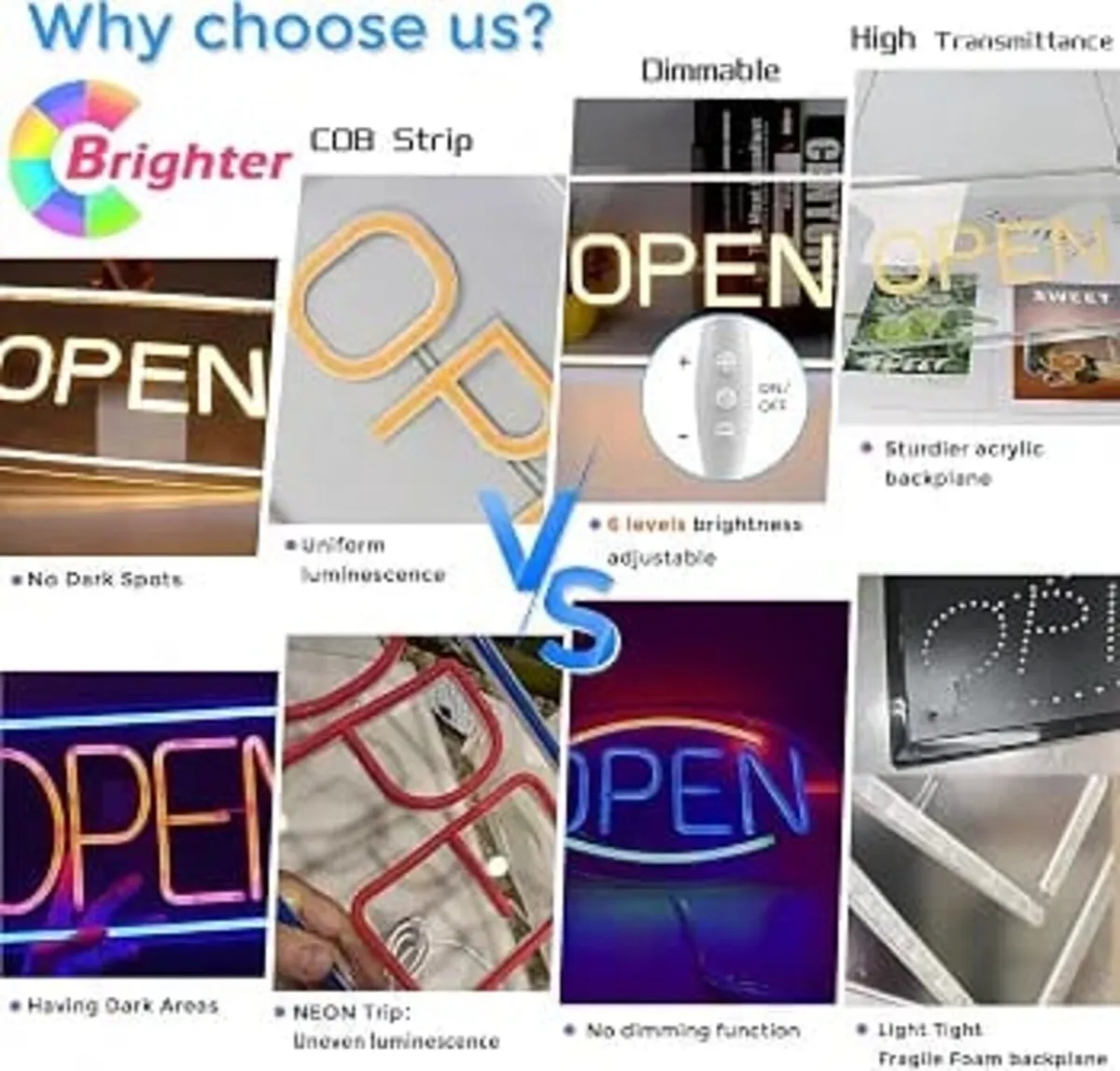 LED Neon Open Sign, 16"x 9" Ultra Bright Open Sign - Image 3