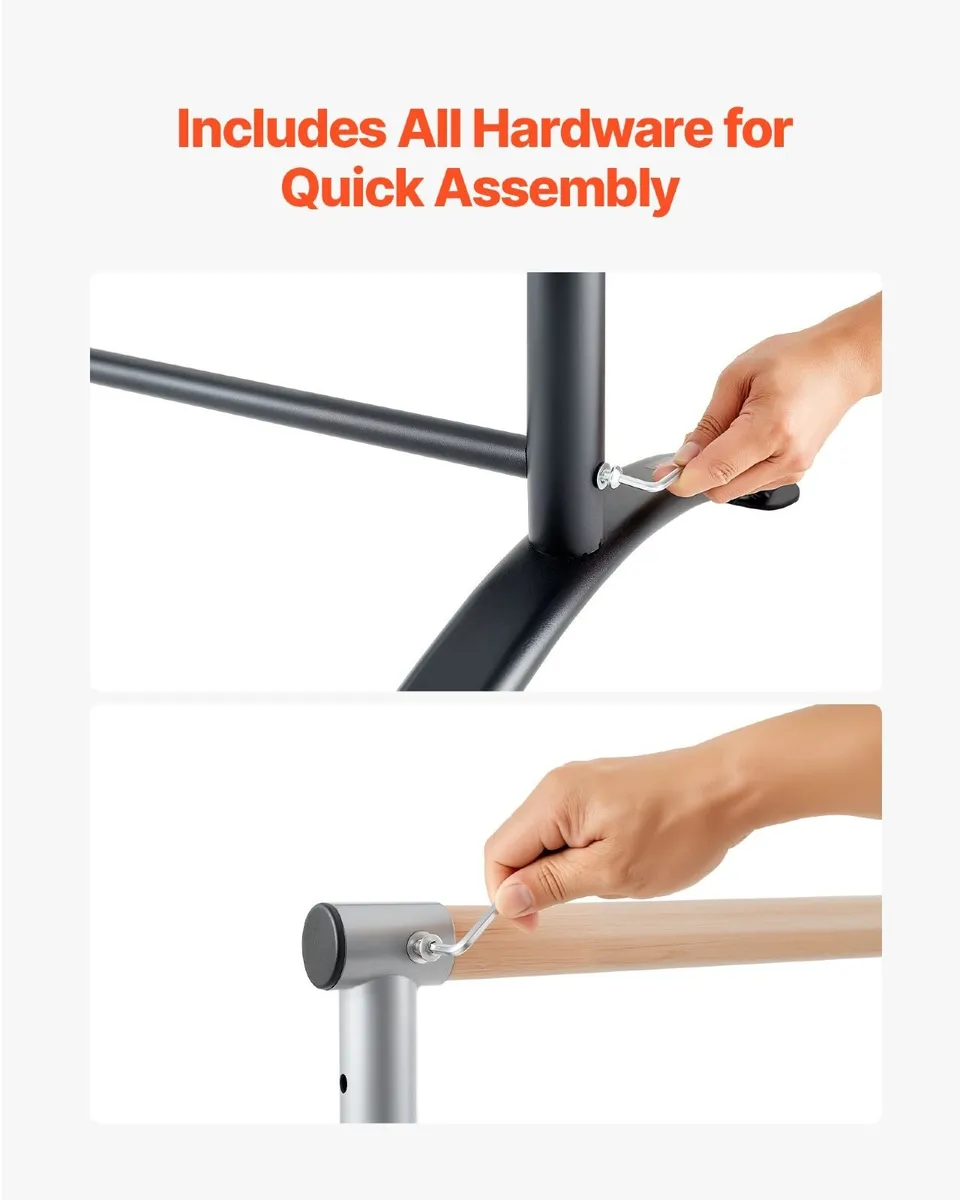 Freestanding Ballet Barre, Adjustable 28-44 in - Image 4