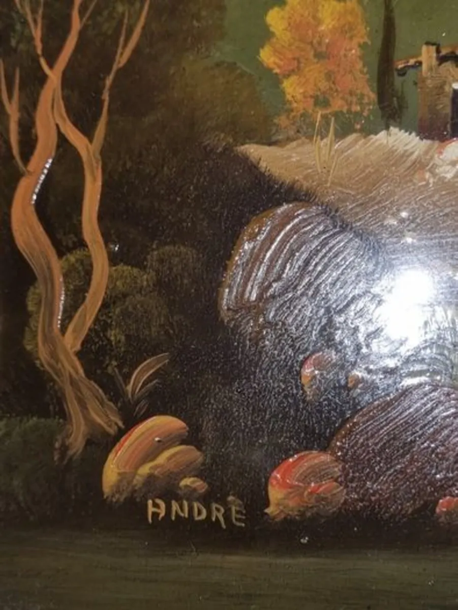 Old picture in a gold frame - Image 4