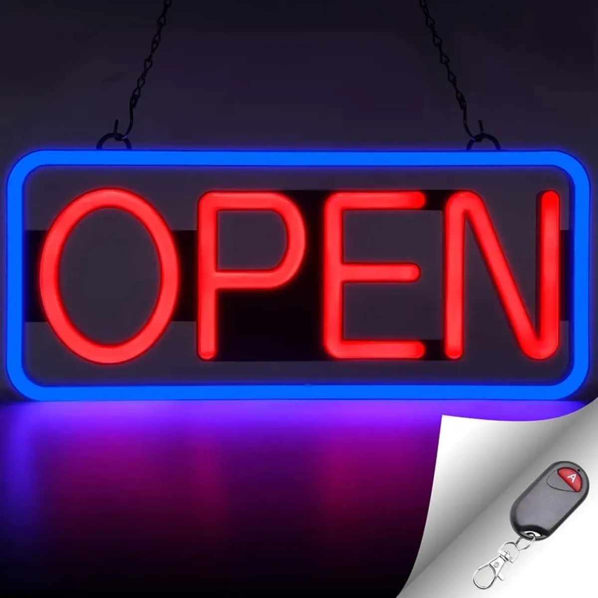 X-Large LED Brighter Neon Open Sign, 54.6x24.1CM, - Image 1