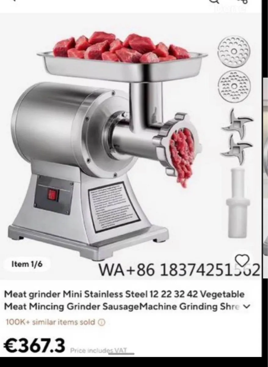 New meat mincer machine commercial 1100w - Image 2