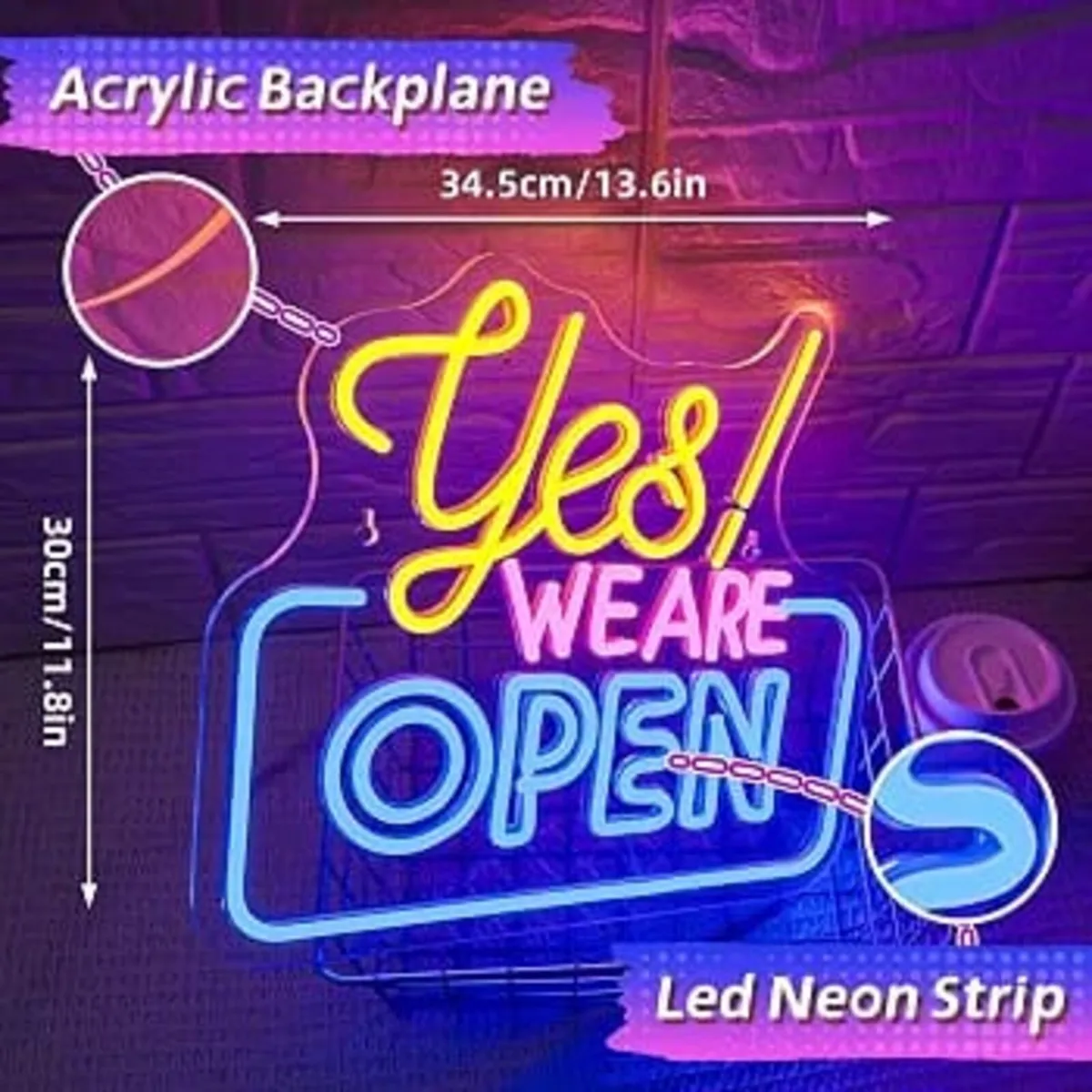 Open Neon Sign LED Sign Yes! WE are Open Neon Sign - Image 2