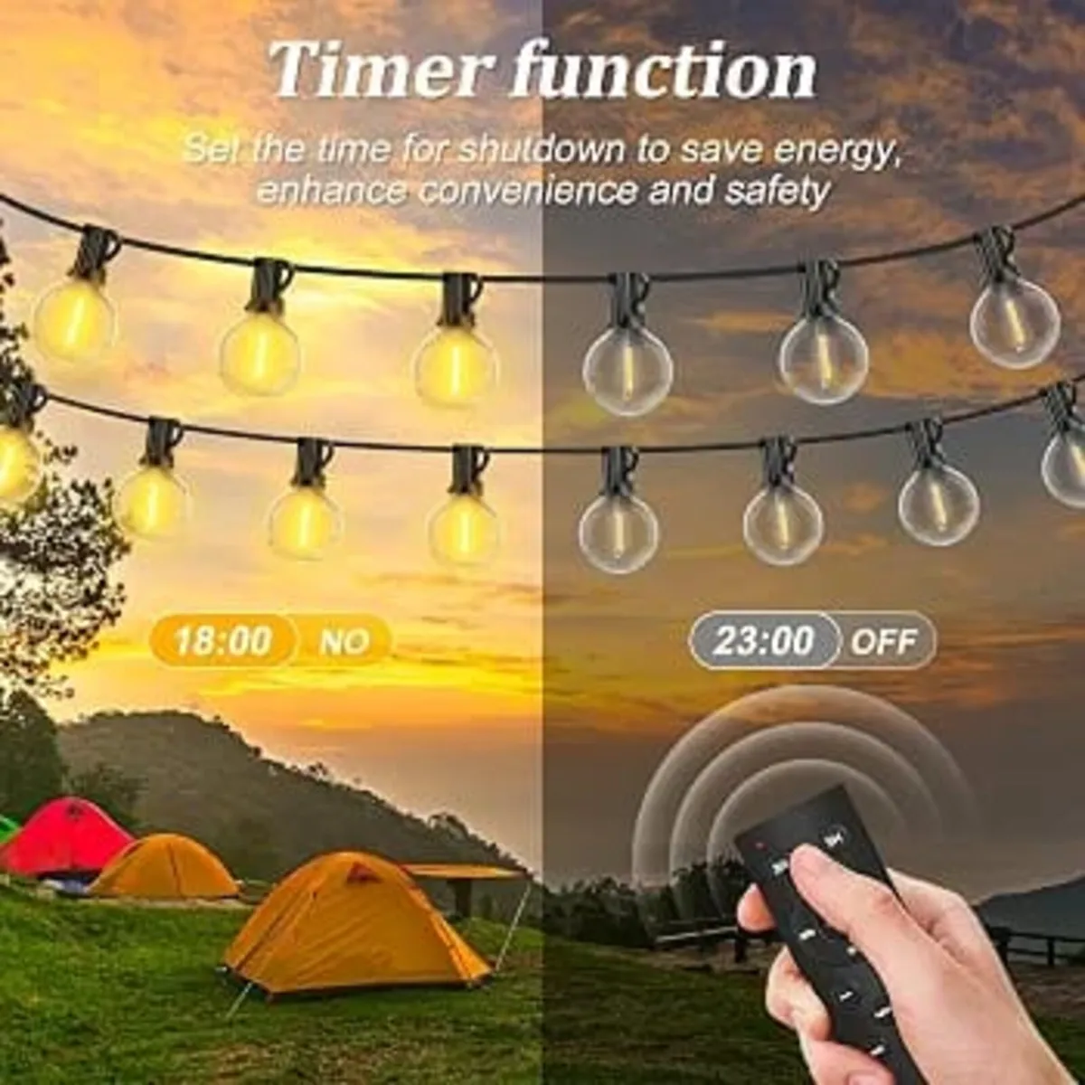 Garden Outdoor Lights Mains Powered - 100ft 30M Fe - Image 1