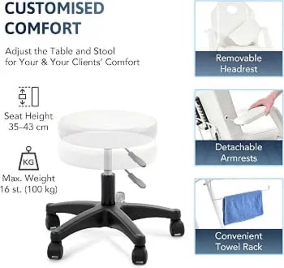 Beauty Bed, Adjustable Multiple Level Steel Frame - Image 2