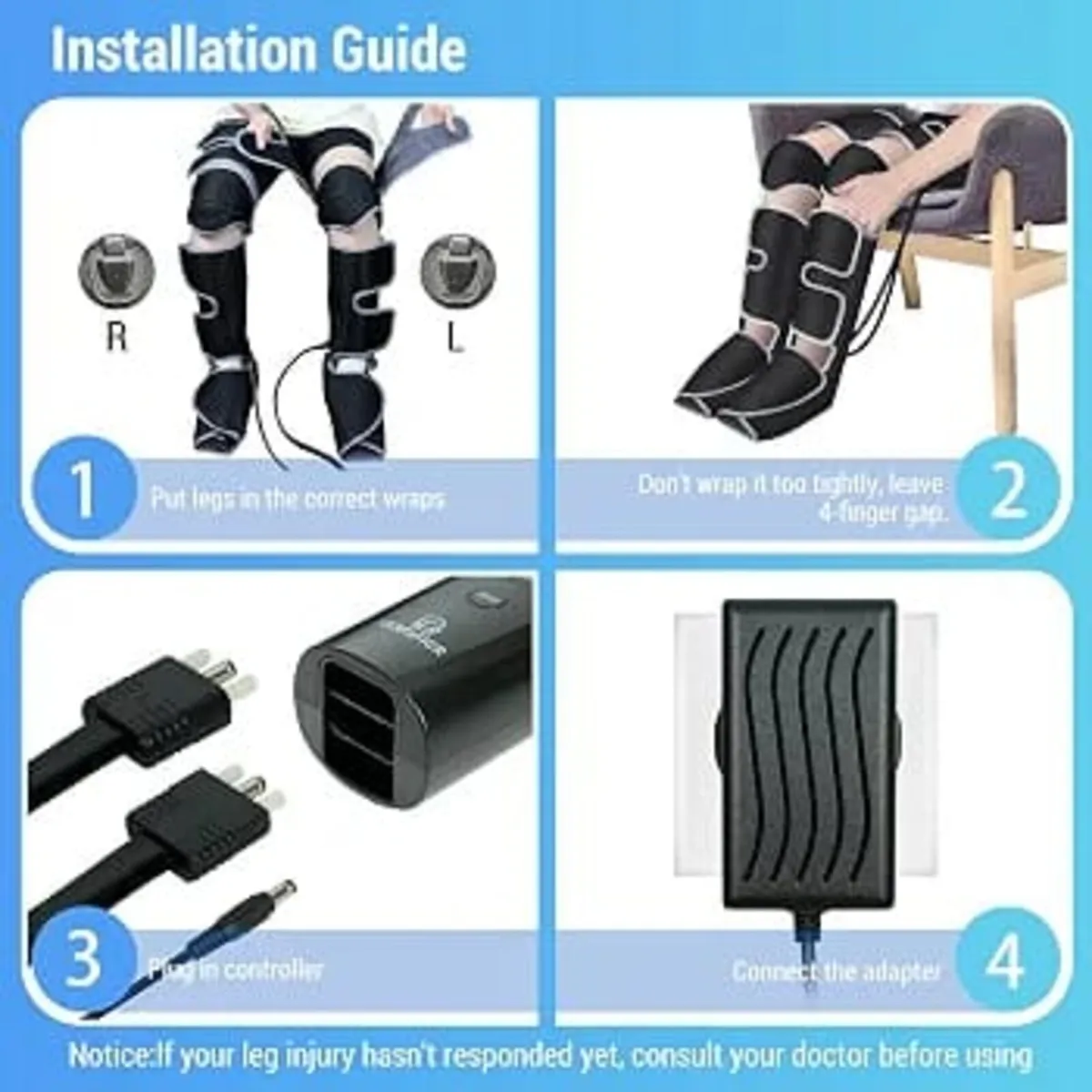 Leg Massager Machine, Knee Massager with Heat
4D K - Image 3