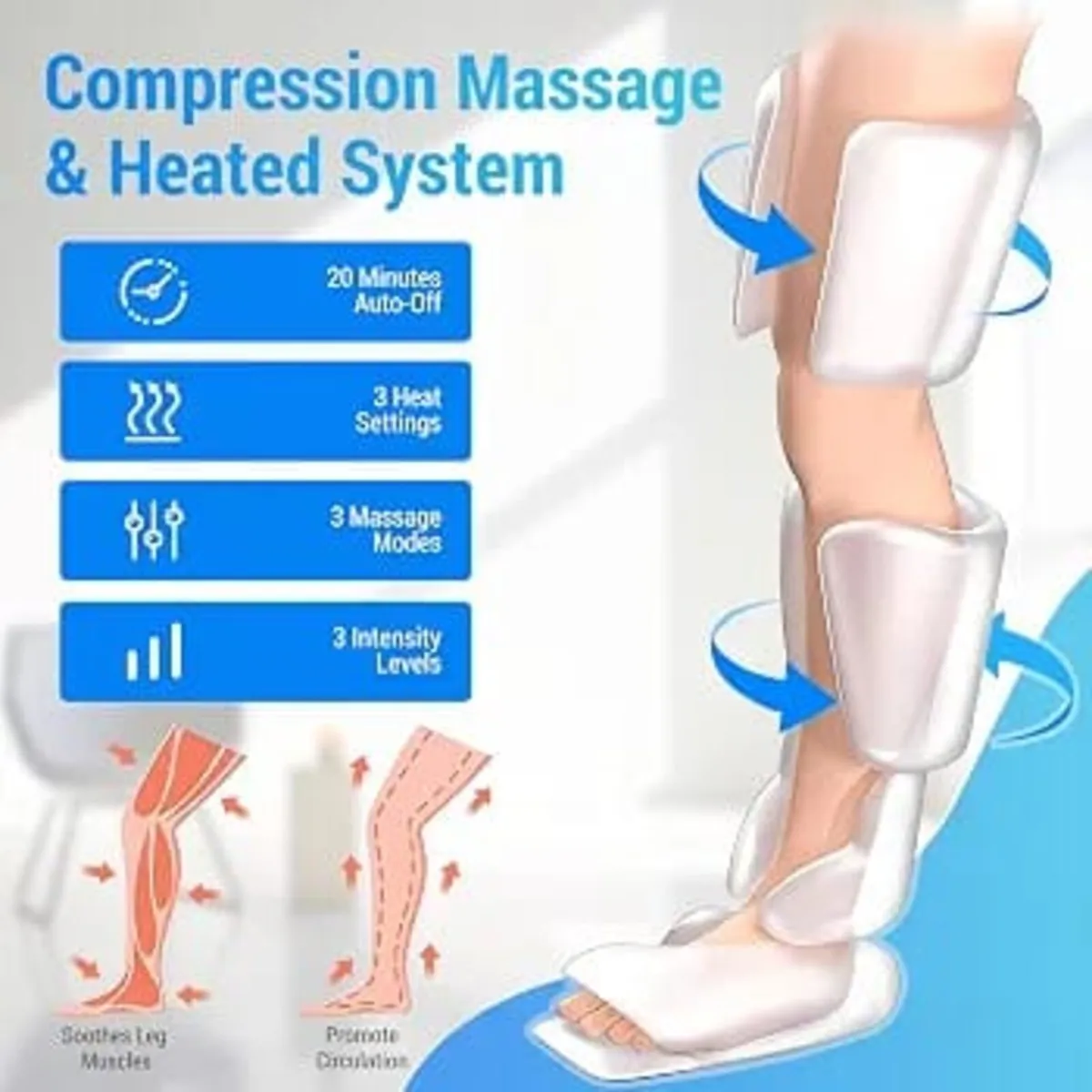 Leg Massager Machine, Knee Massager with Heat
4D K - Image 4