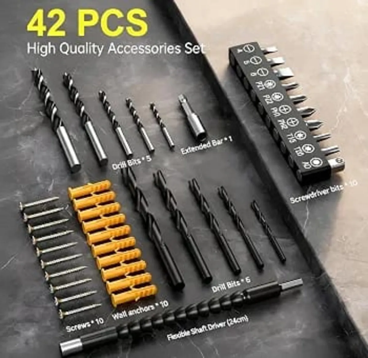 20V Cordless Drill Set, Power Drill bit Sets, Hand - Image 4