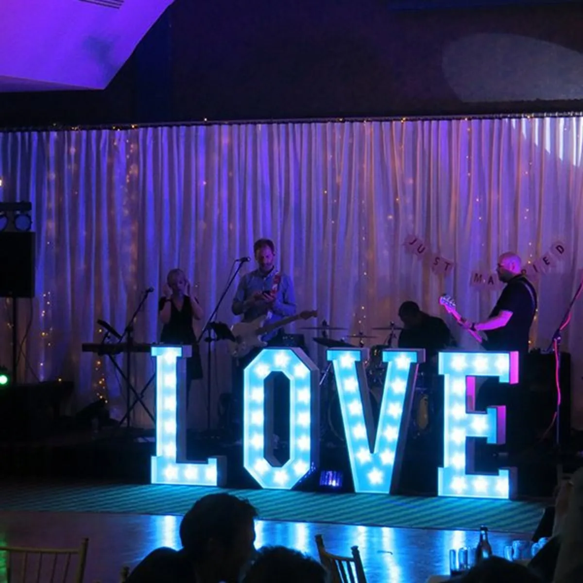 Light Up Letters Hire - LOVE, Mr & Mrs - Image 1