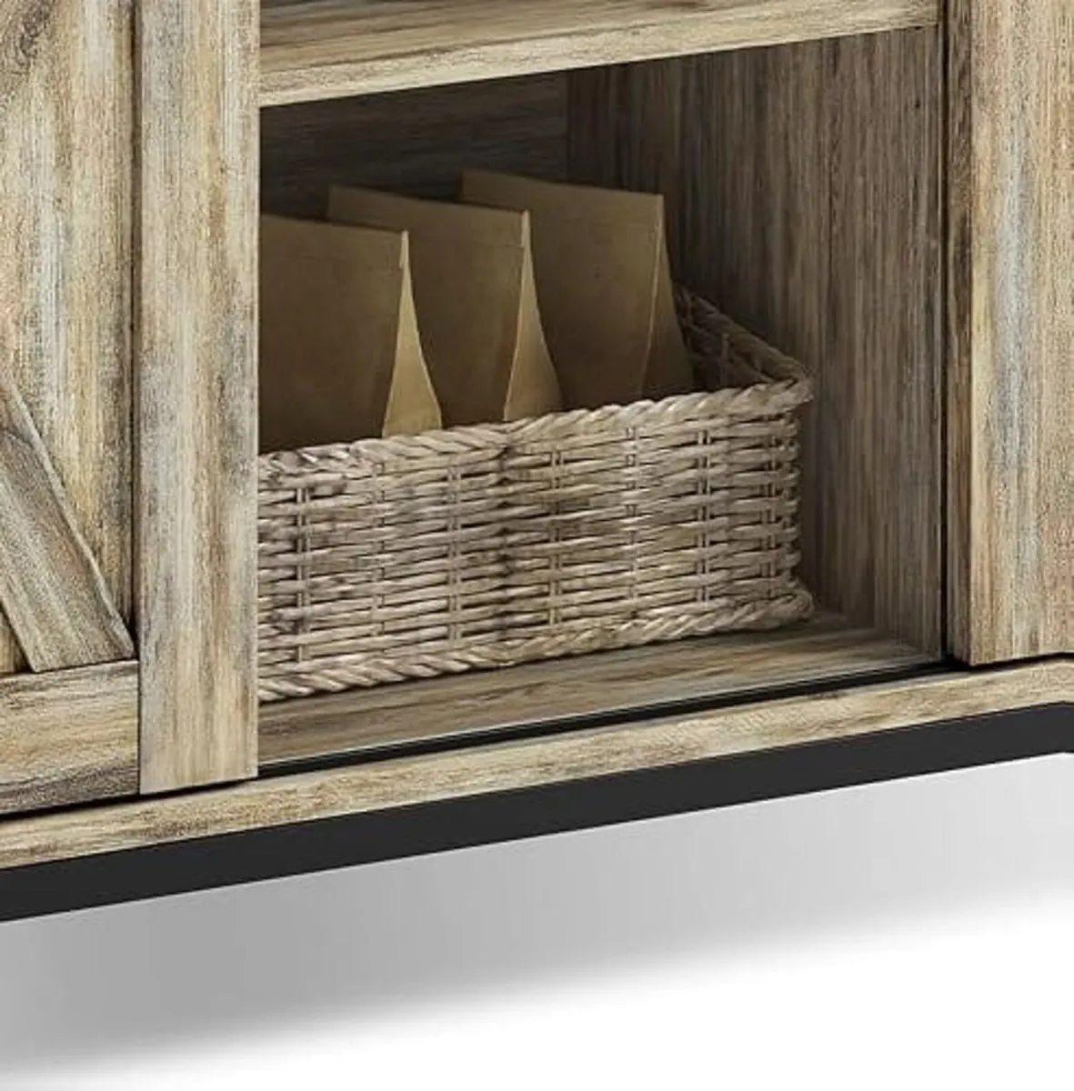 Sideboard, with 2 Sliding Barn Doors, 100 x 33 x 8 - Image 2
