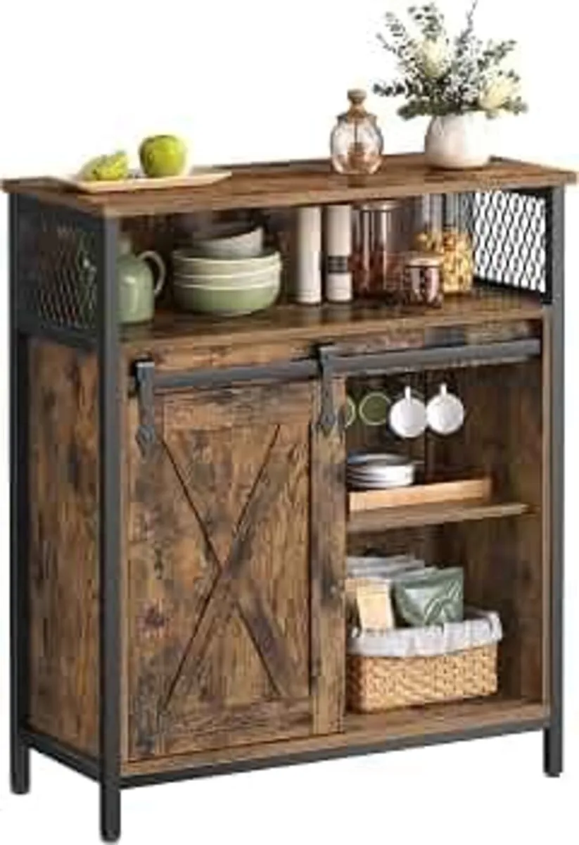 Storage Cabinet, Sideboard, with Sliding Barn Door - Image 1