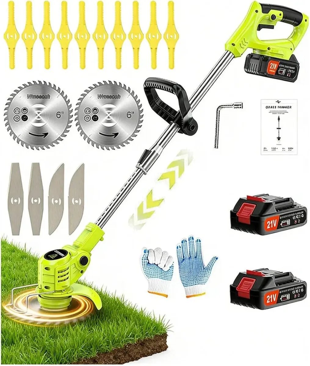 Cordless Strimmers 21V with 6,000 RPM and 650W Mot - Image 1