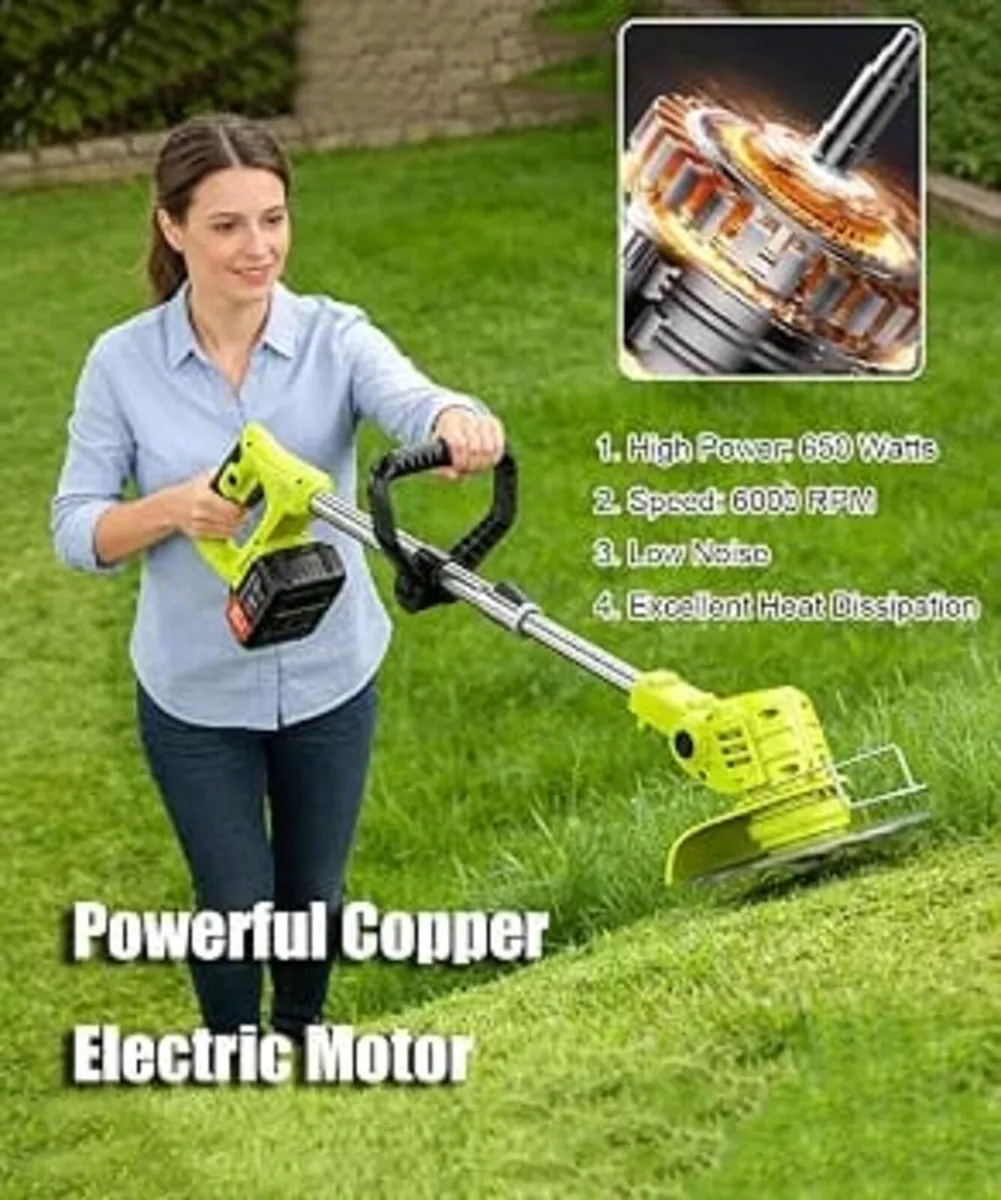 Cordless Strimmers 21V with 6,000 RPM and 650W Mot - Image 4