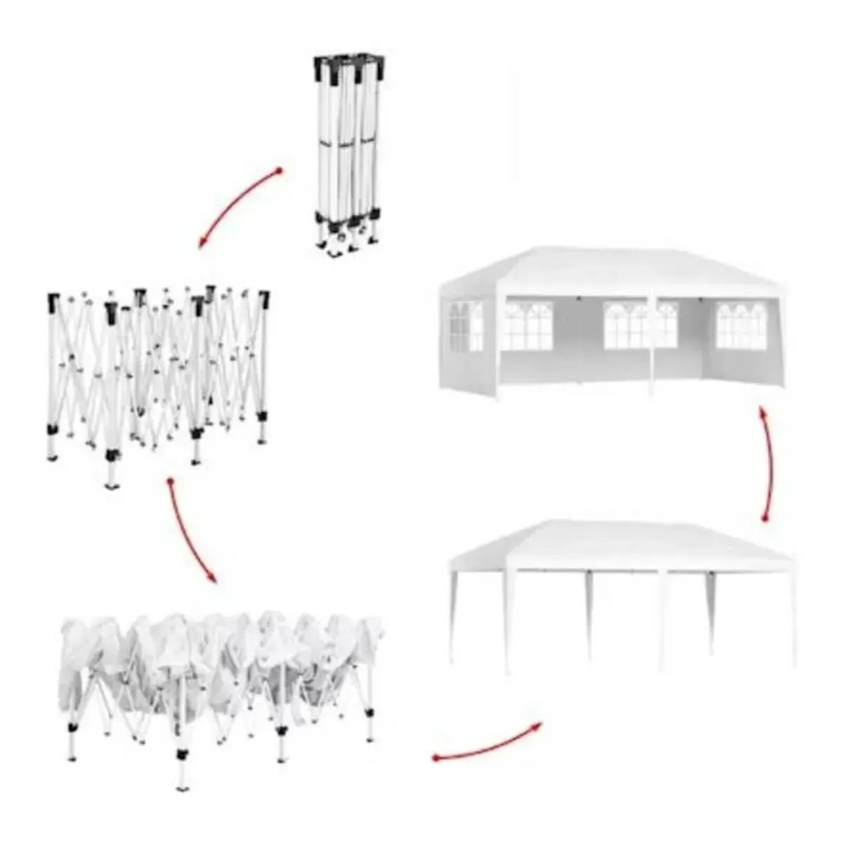 Gazebo Tent 3x6m Pop-Up Gazebo Curtain Walls - Image 4