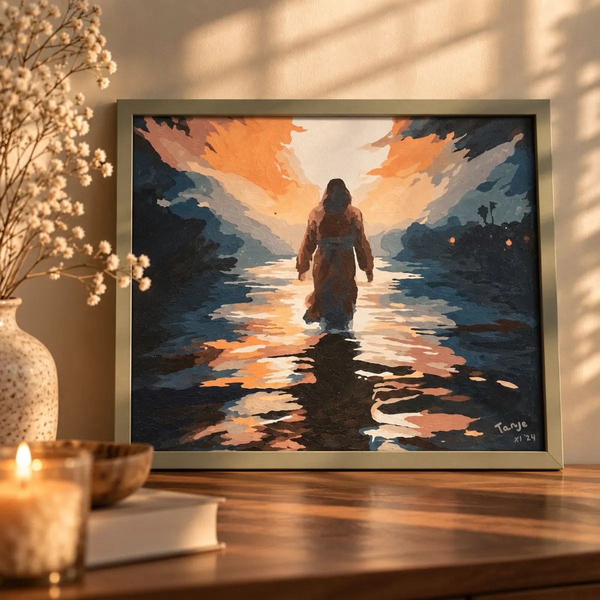 Hand-Painted Acrylic Painting - Image 2