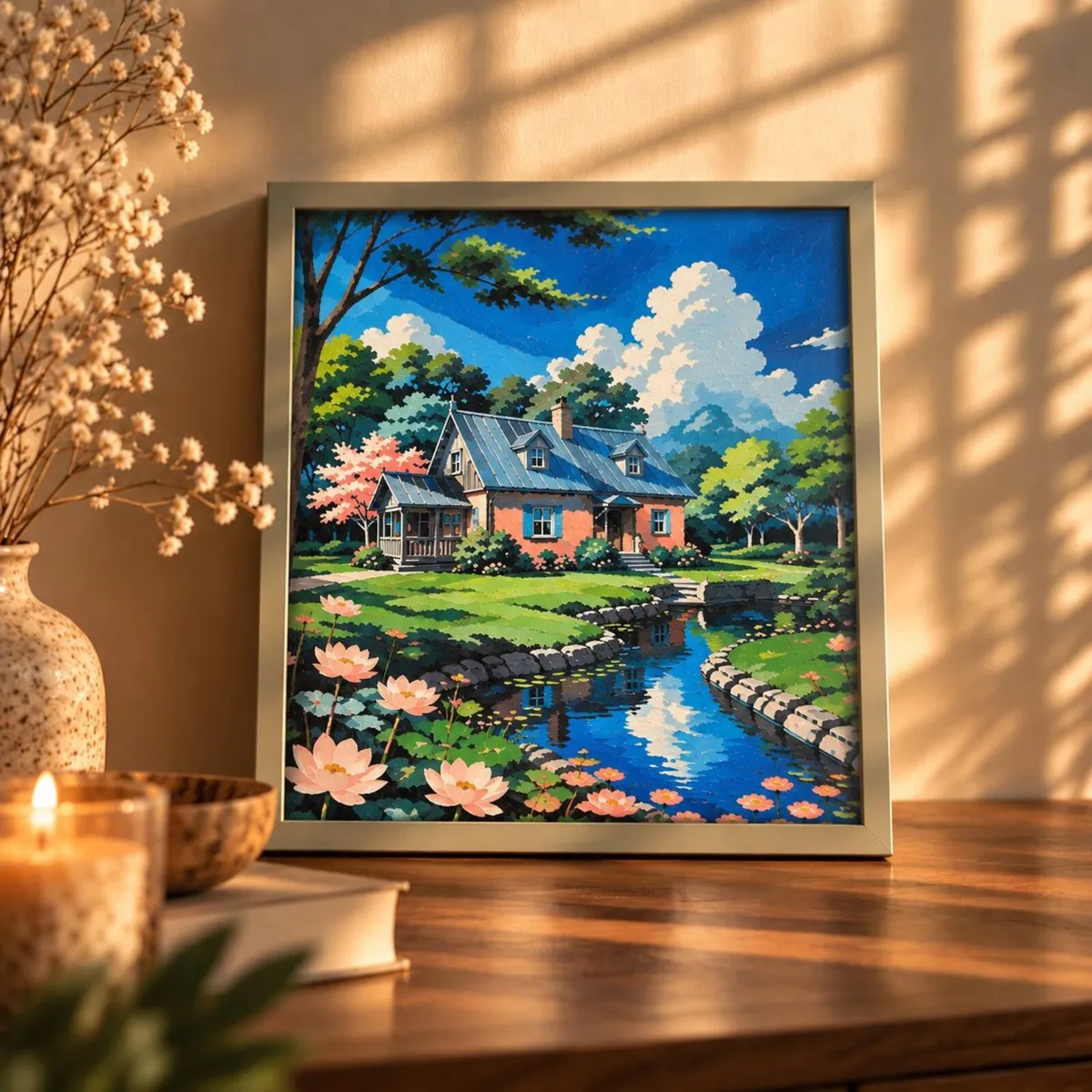 Hand-Painted Acrylic Painting - Image 1