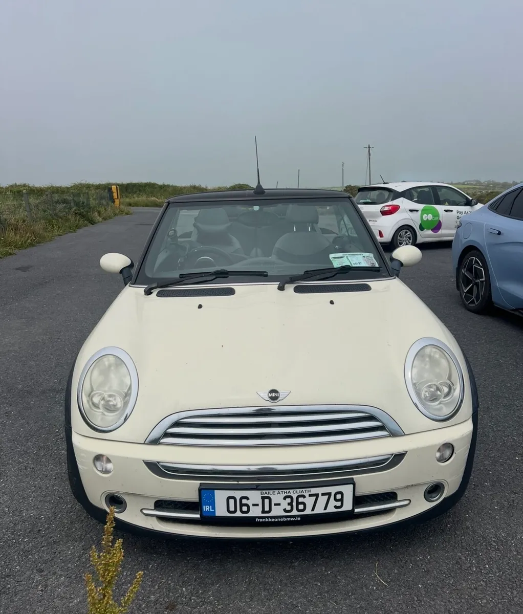 Taxed & Tested Cream Mini Convertible Cooper Car - Image 1