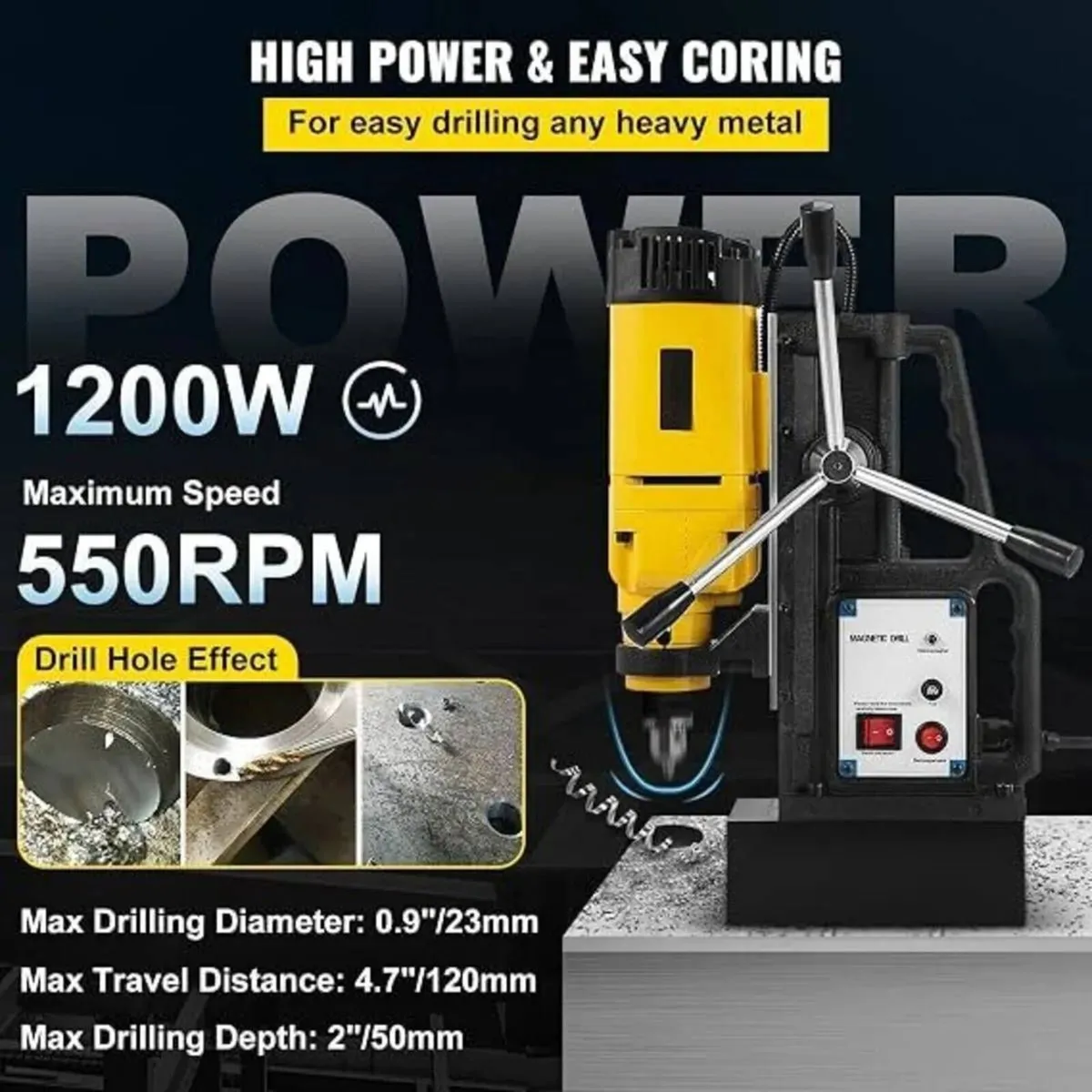 200W Magnetic Drill Press for Metalwork - Image 2