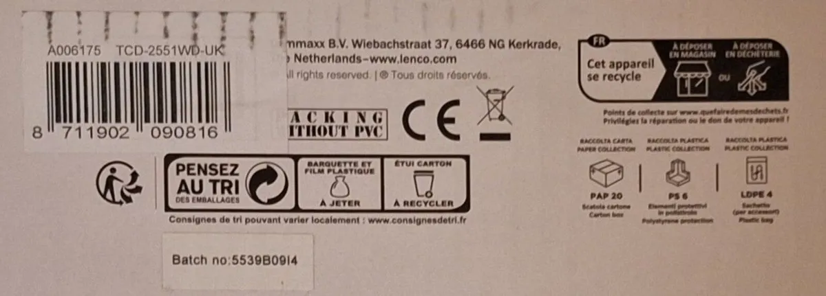 Lenco Classic Turntable (TCD-2551WD) - Image 3