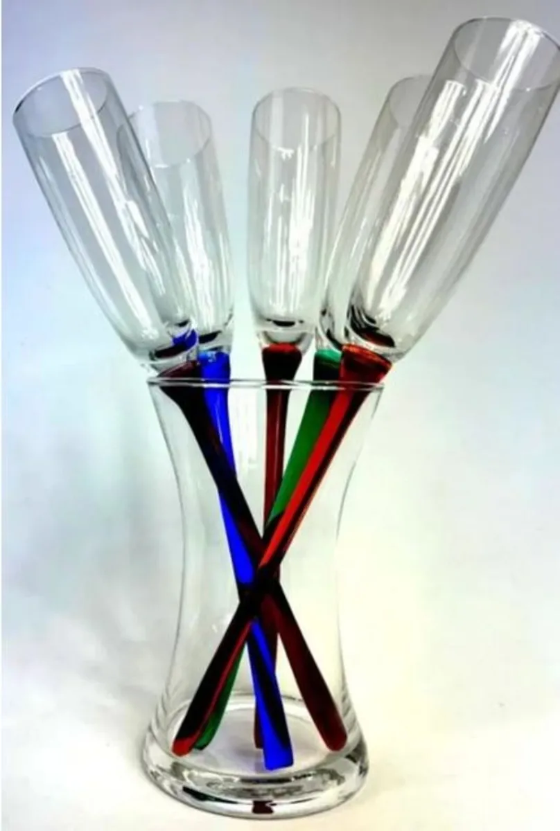 Vintage Harrods Bouquet Glassware Set-5 Glasses - Image 1