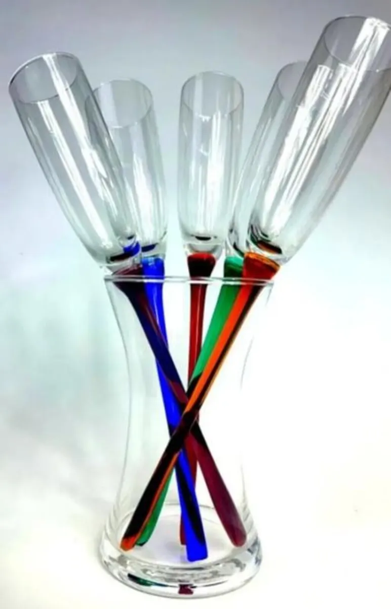 Vintage Harrods Bouquet Glassware Set-5 Glasses - Image 2