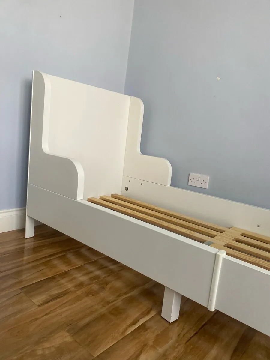 IKEA Extendable Toddler Bed 80*200 - White - Image 4