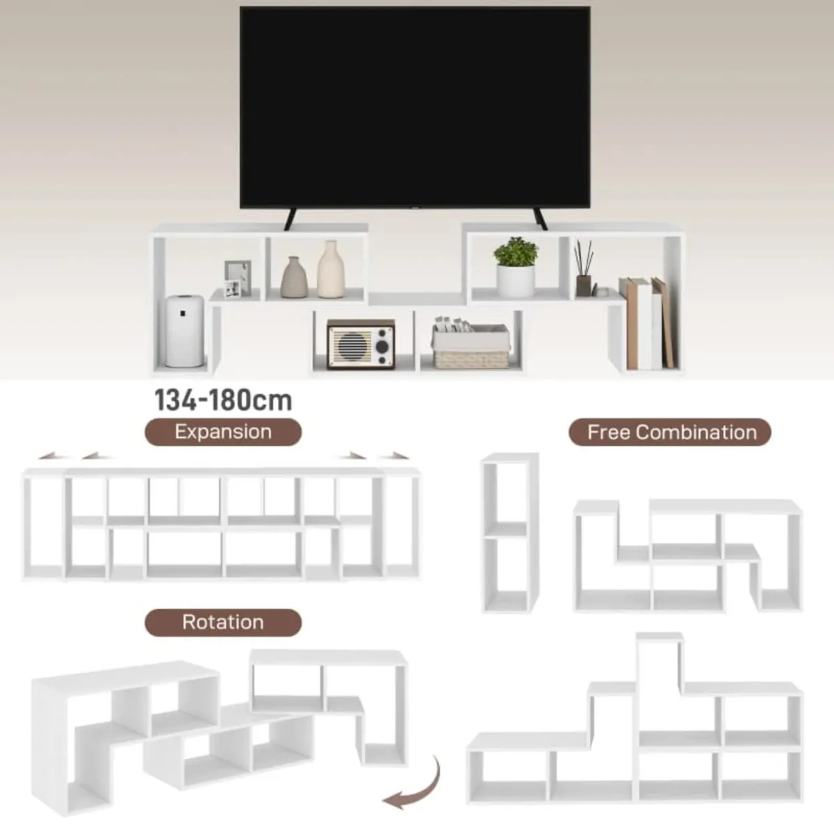 TV Stand for TVs up to 75 Inches, Free Combination - Image 4