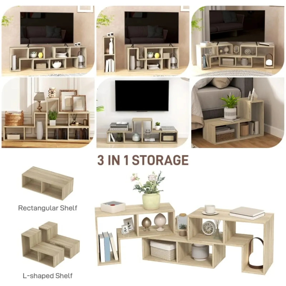 TV Stand for TVs up to 75 Inches, Free Combination - Image 3