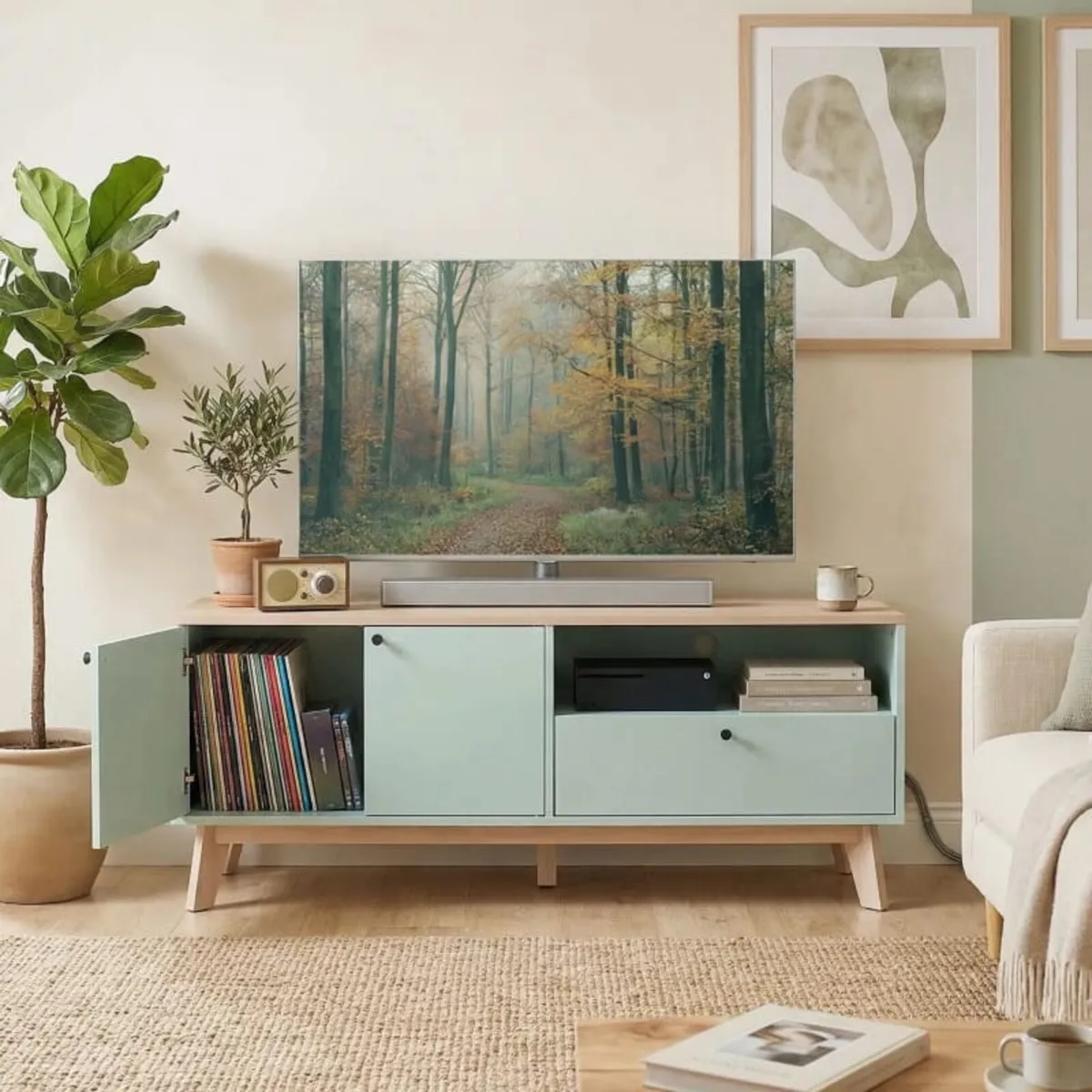 120 cm TV Unit, TV stand for TVs up to 91.44 cm wi - Image 3