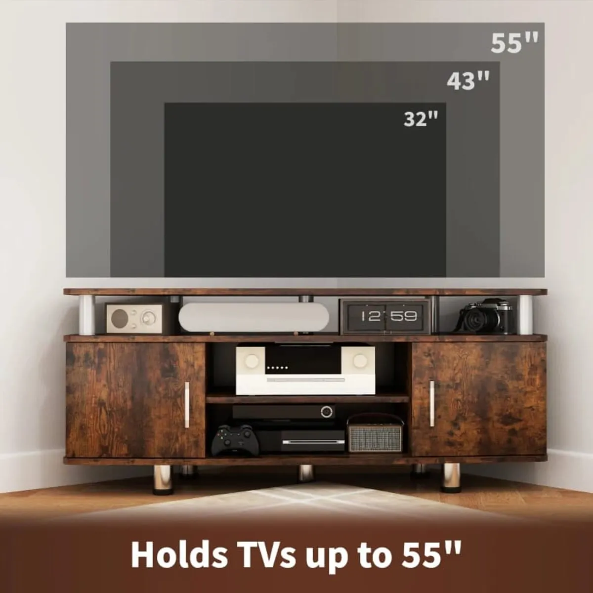 TV Unit Cabinet for TVs up to 55 Inches with Stora - Image 4