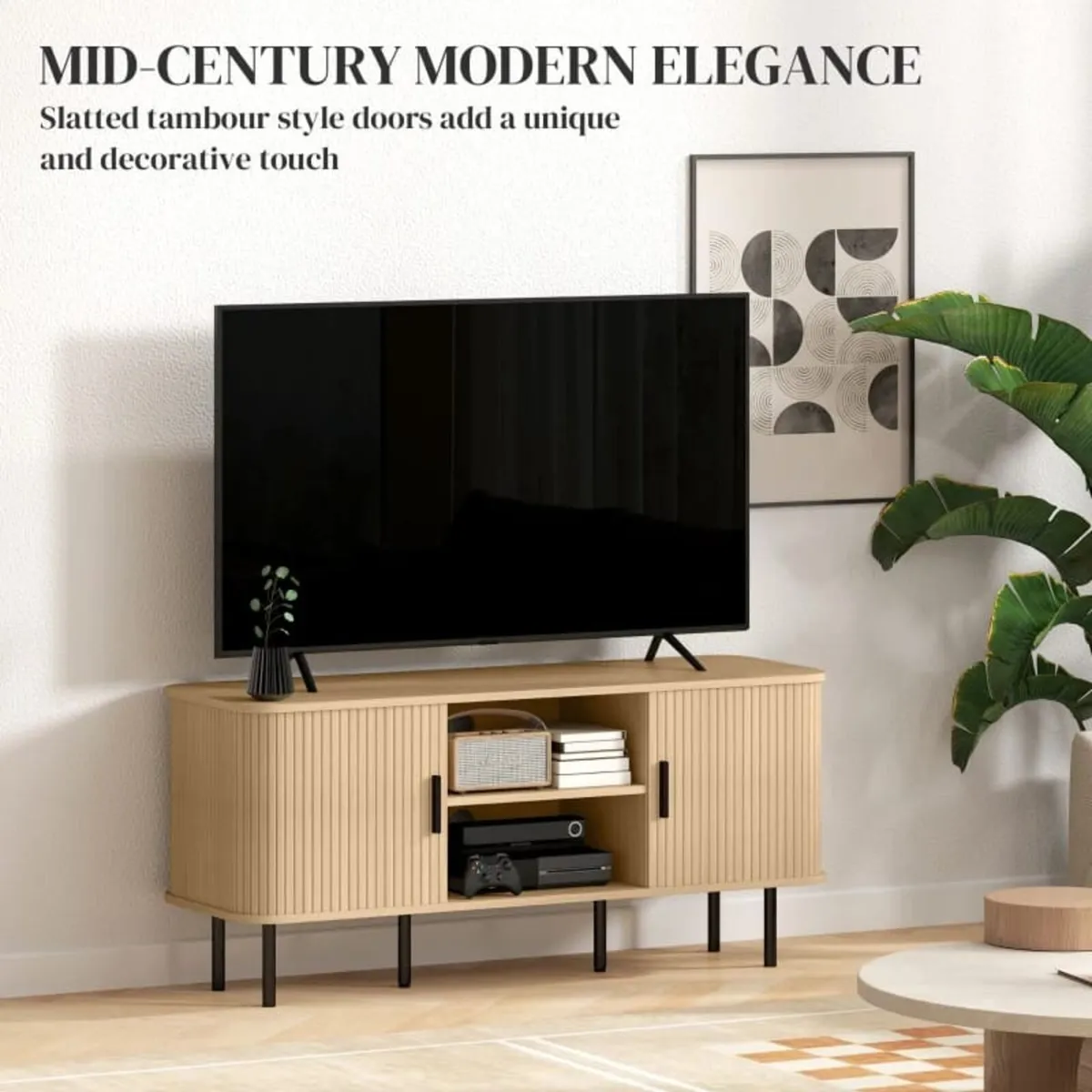 TV Stand Cabinet for TVs up to 55 Inches, TV Unit - Image 2