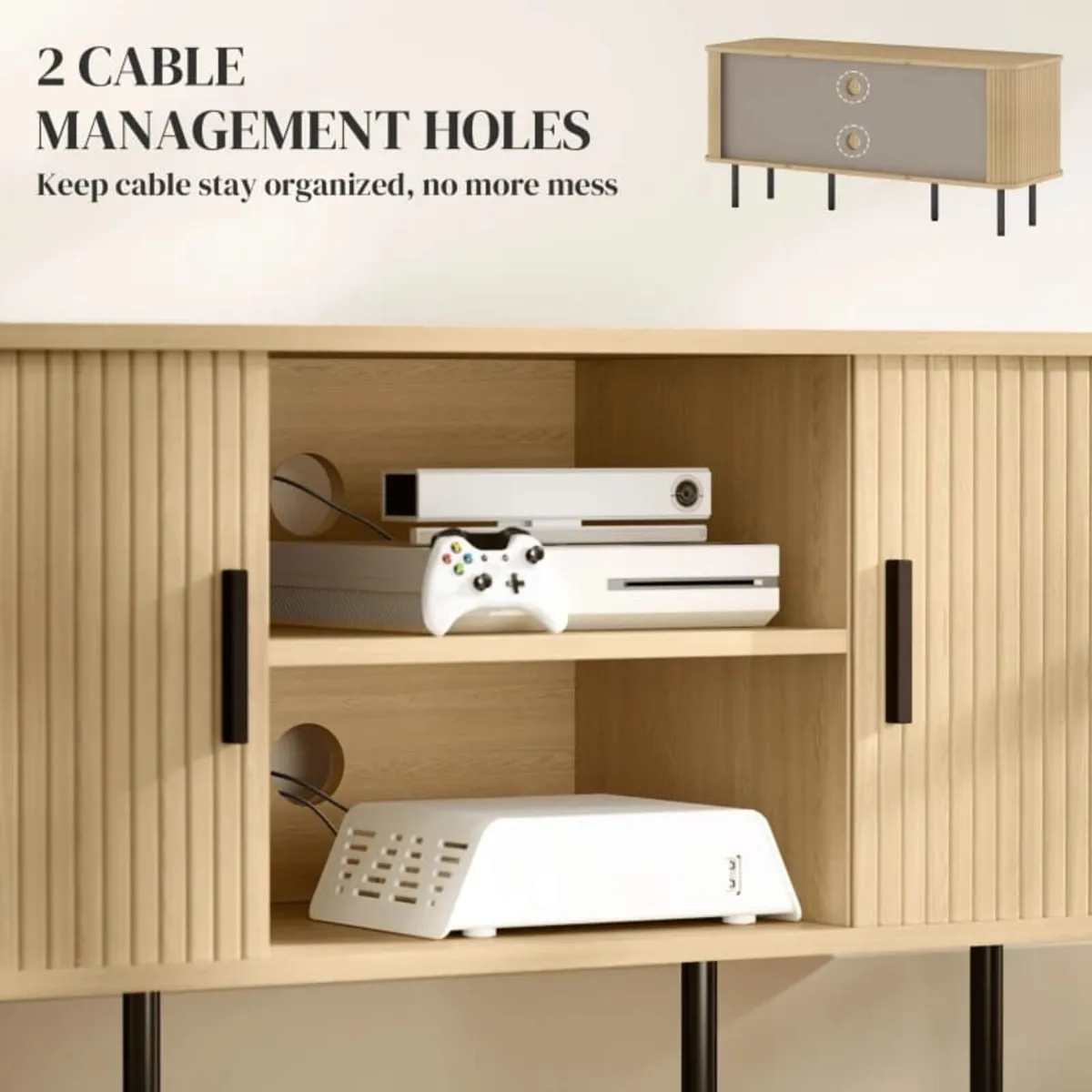 TV Stand Cabinet for TVs up to 55 Inches, TV Unit - Image 3