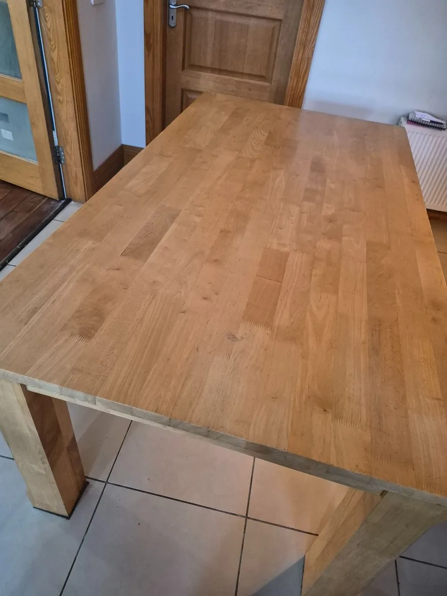 Solid Oak Dining Table - Image 3