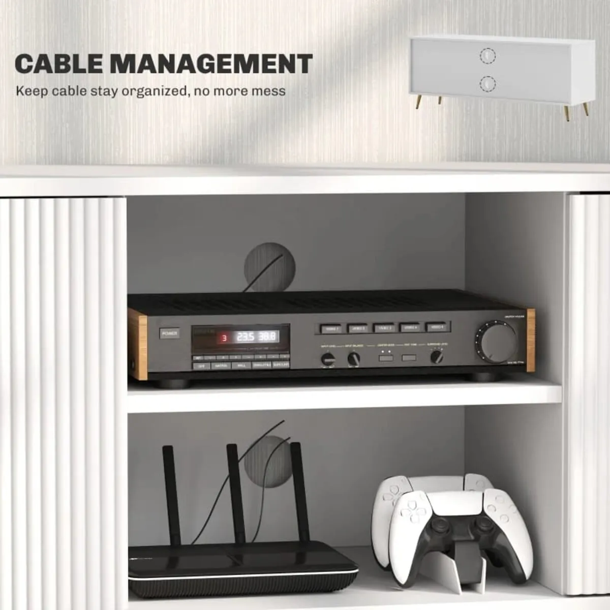 Modern TV Stand Cabinet for TVs up to 55", TV Unit - Image 4