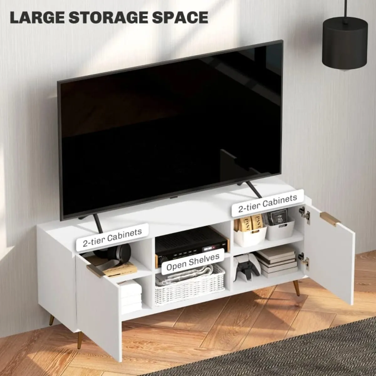 Modern TV Stand Cabinet for TVs up to 55", TV Unit - Image 2