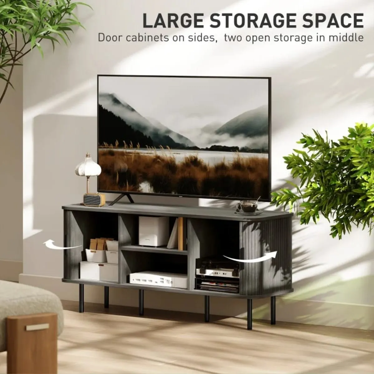 TV Stand Cabinet for TVs up to 55 Inches, TV Unit - Image 2