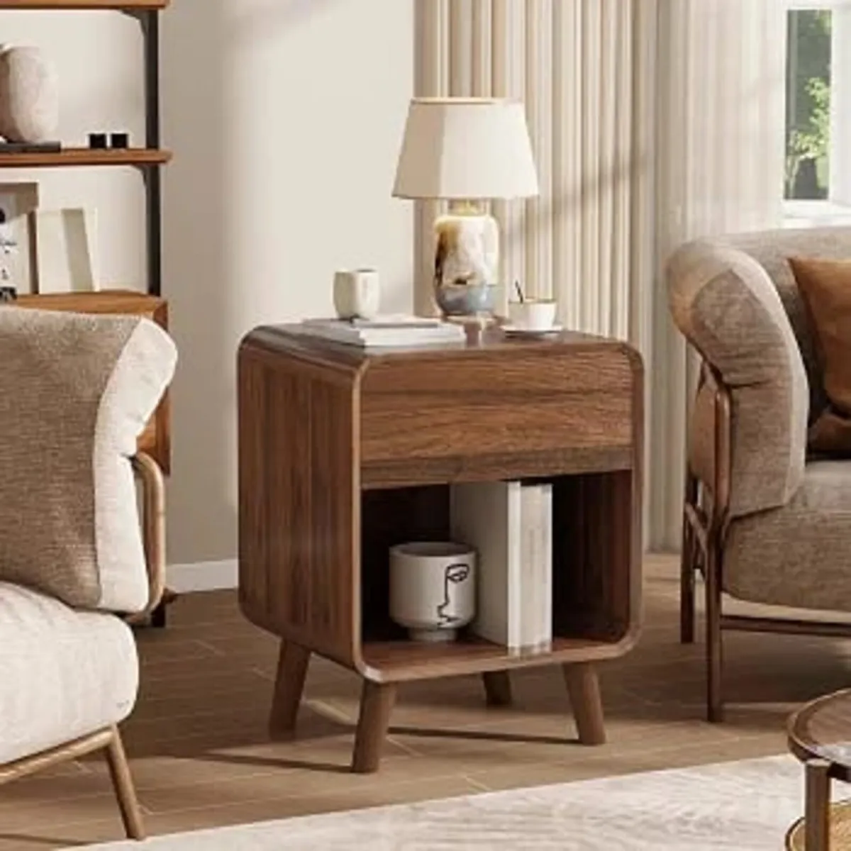 Bedside Tables Set of 2, Bed Side Table for Bedroo - Image 3
