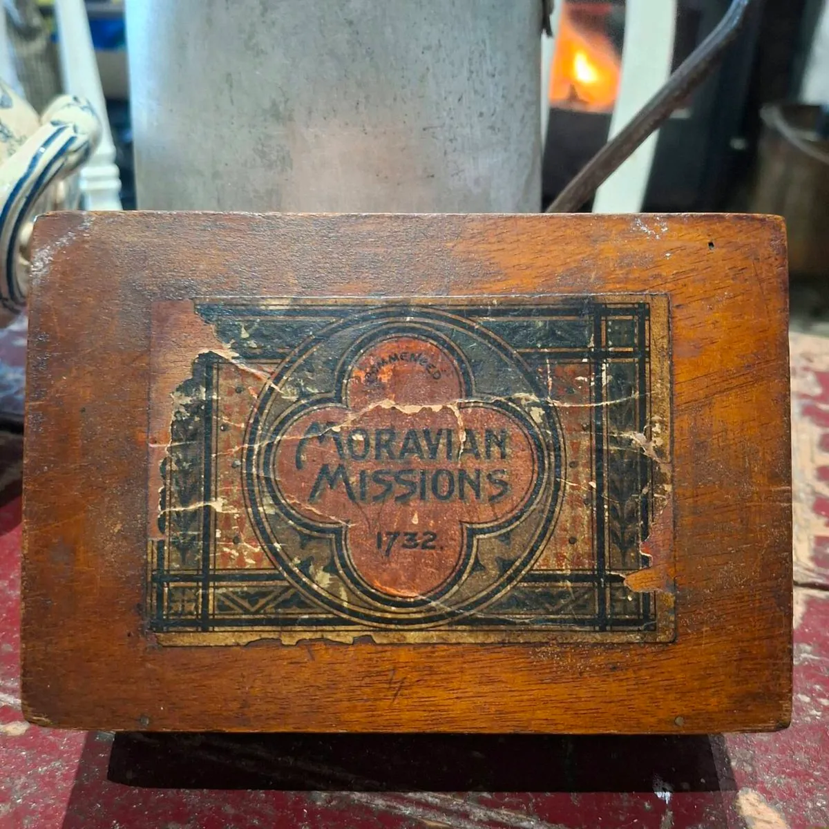 Antique Moravian Missions Collection Box - Image 1