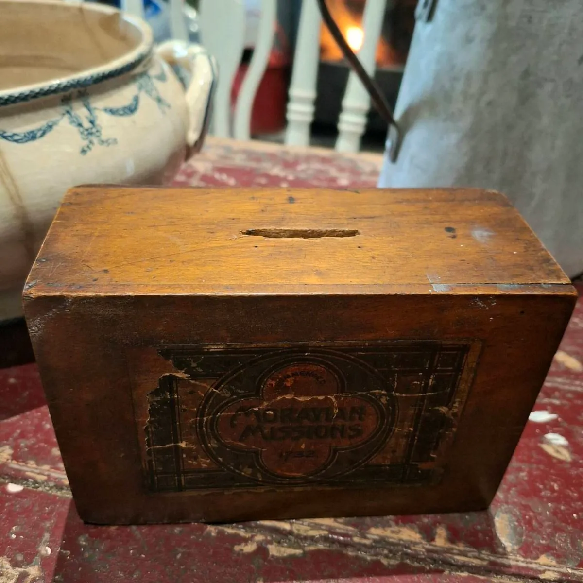 Antique Moravian Missions Collection Box - Image 4