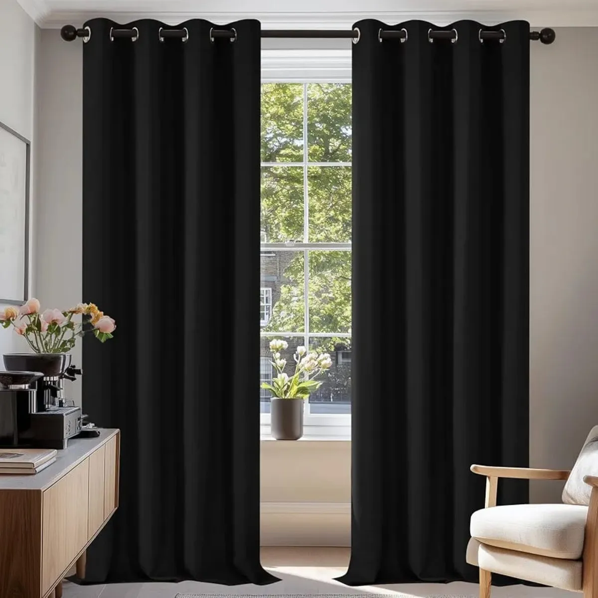 Blackout Curtains Bedroom 52"x 84" Door Curtains B - Image 1