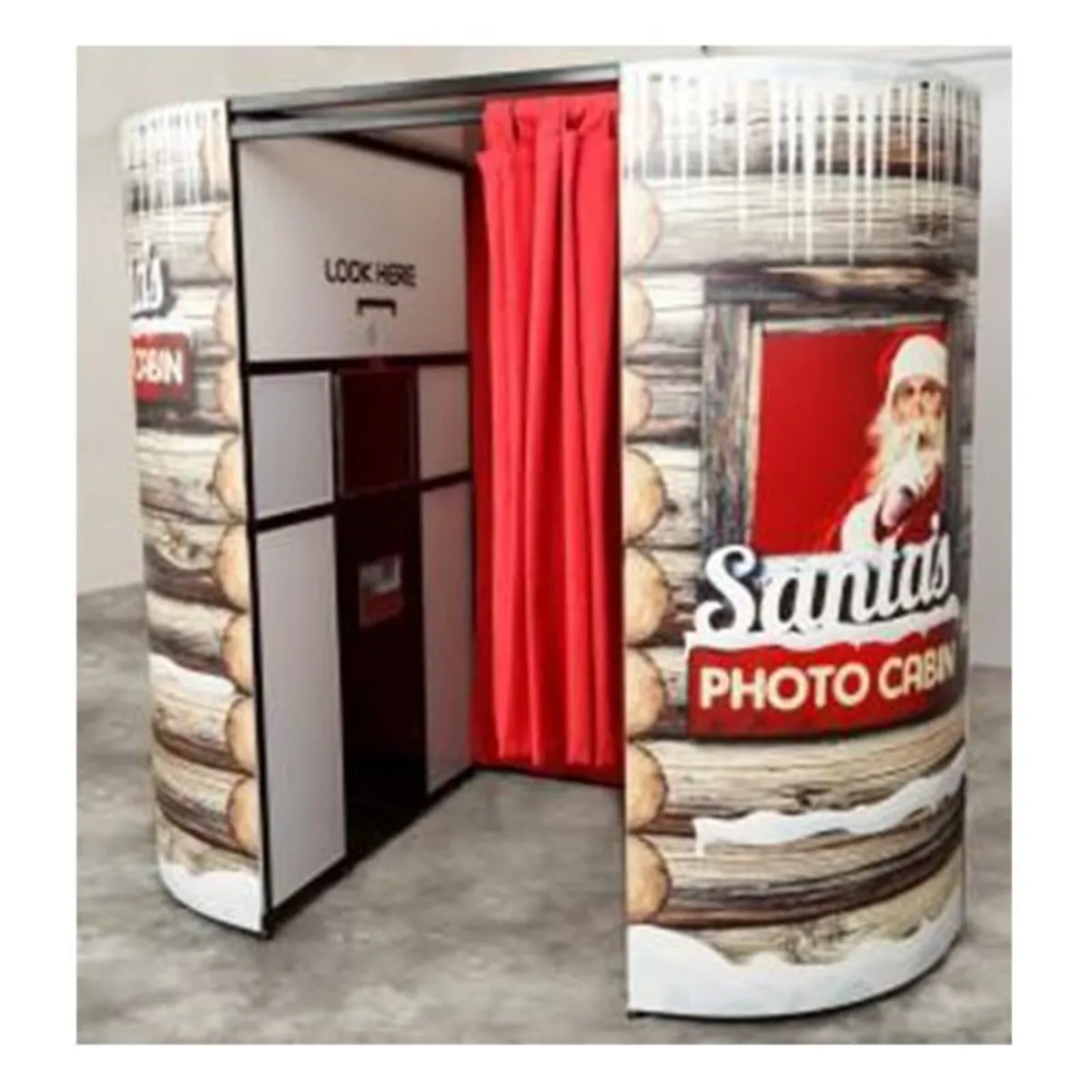 Santa's Cabin Christmas Photo Booth Hire - Image 1