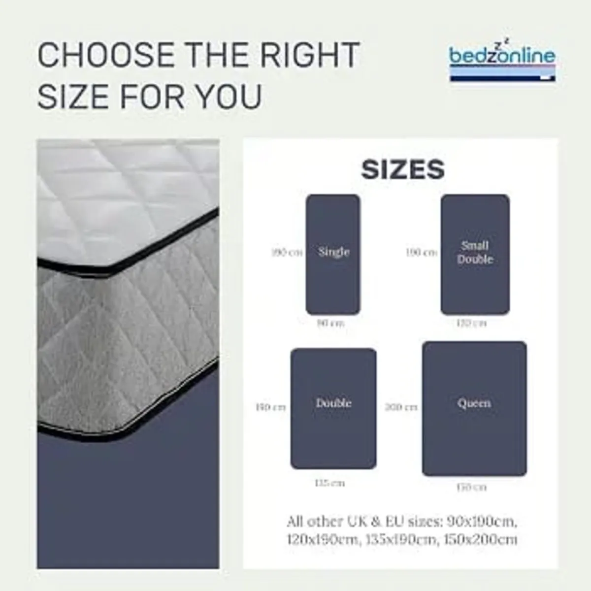 Hybrid Memory Foam & Spring Mattress - UK Small Si - Image 3